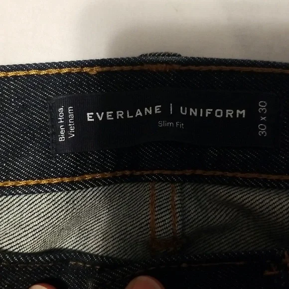 Everlane - Uniform Slim Fit Jeans Mens Color Dark Blue Size 30 x 30